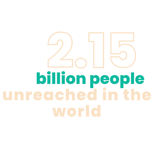 2.15 billion people unreached in the world